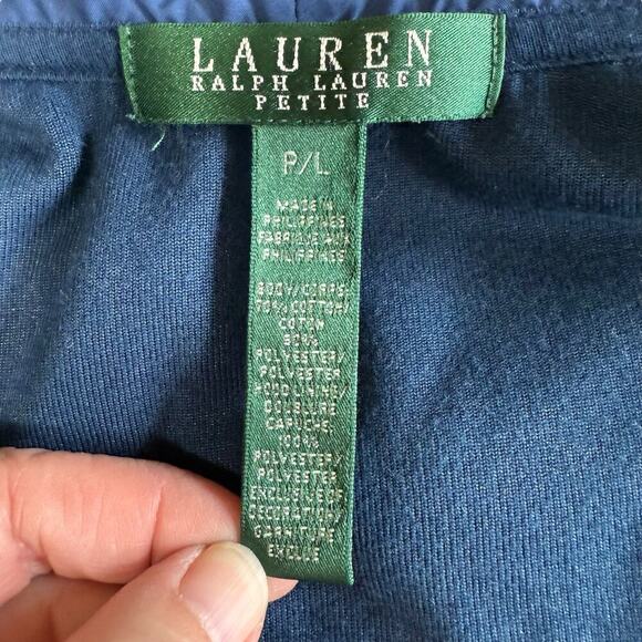 Lauren Ralph Lauren Womens Jacket Full Zip Hoodie Velvet Gold Crest PETITE L - Picture 6 of 11